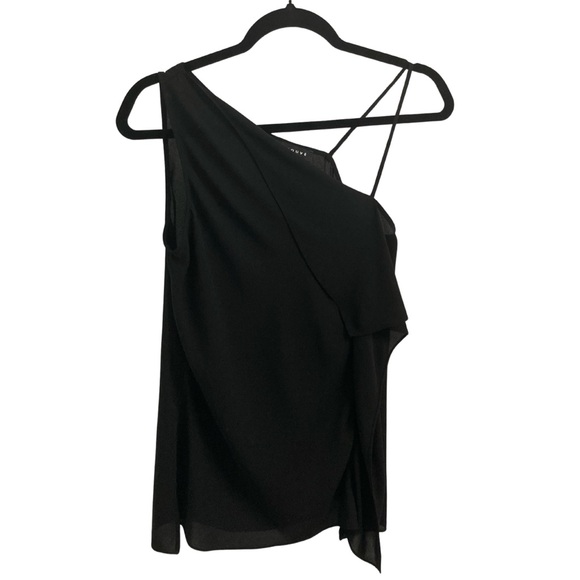 TROUVE Y2K SLEEVELESS BLACK BLOUSE SIZE XS - Picture 1 of 9